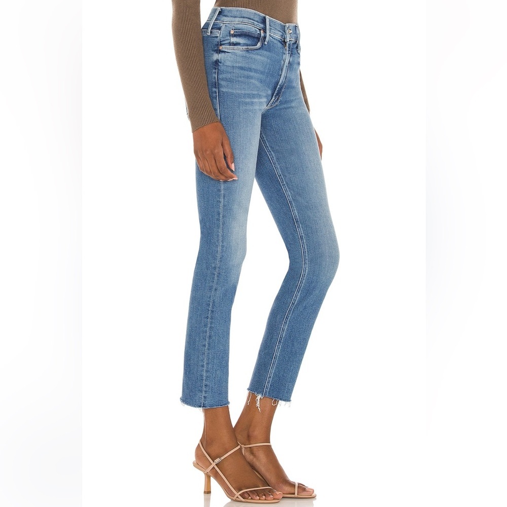 Mother mid rise dazzler ankle gray jean in riding the cliff side